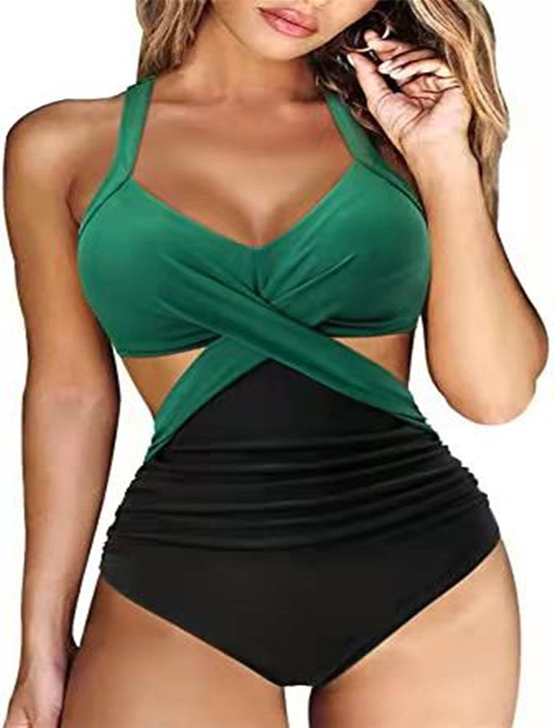 Multicolor Split Bikini Ladies Swimwear